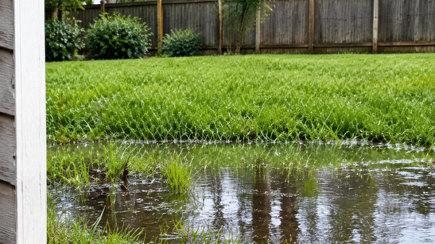 Standing water in yard