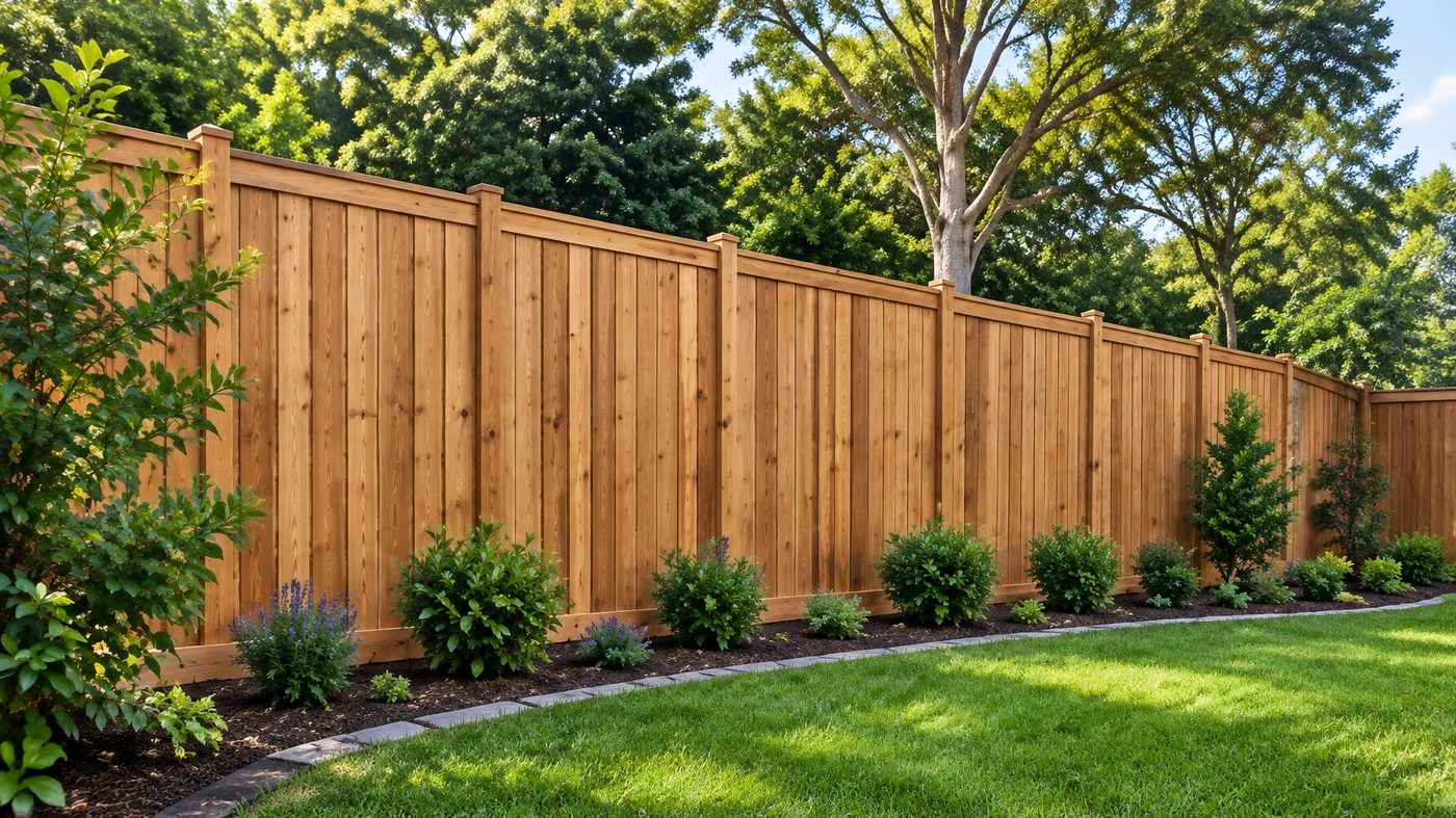 Cedar wood fence