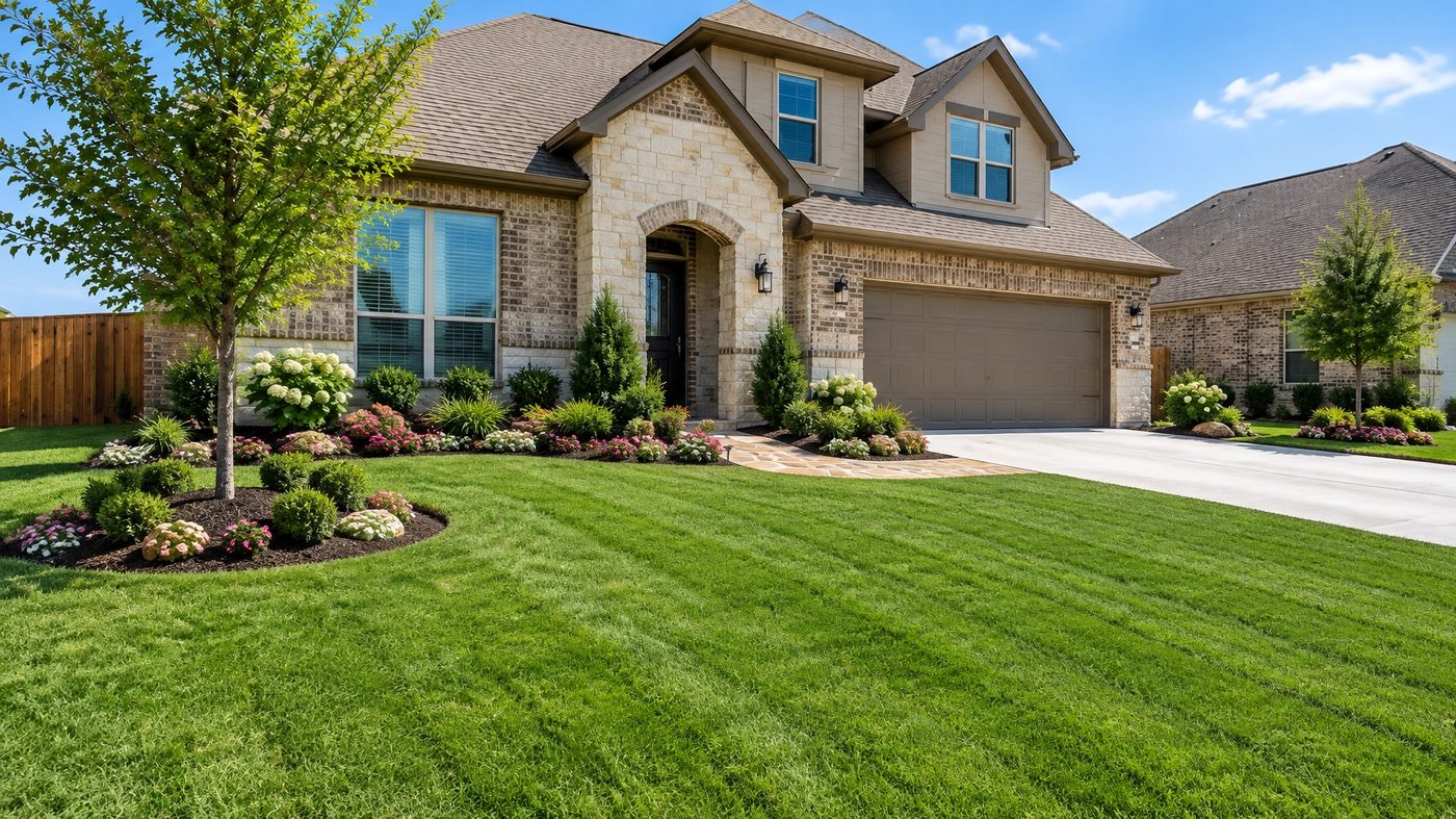 Fresh sod lawn