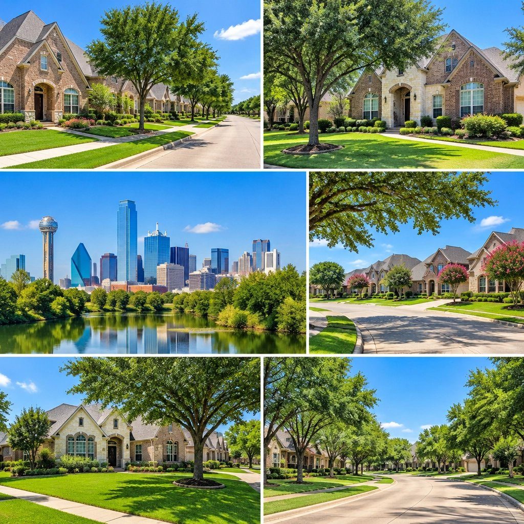 Dallas-Fort Worth skyline at golden hour